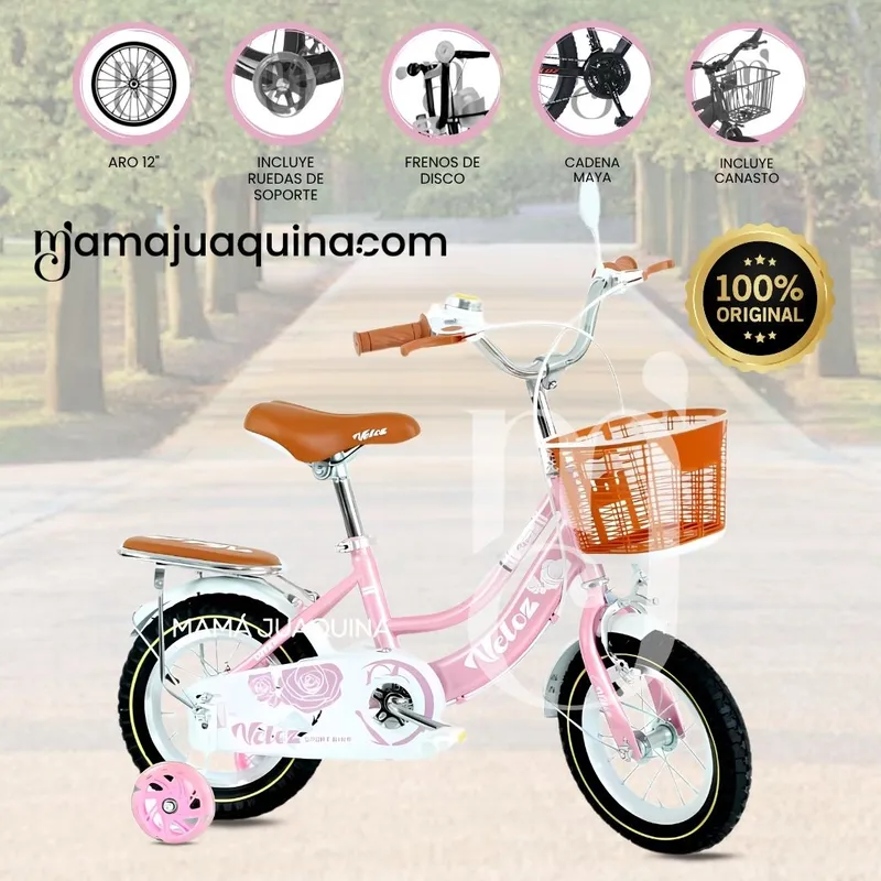 VELOX - Bicicleta Campera Aro 12 «COQUETTE» Pink