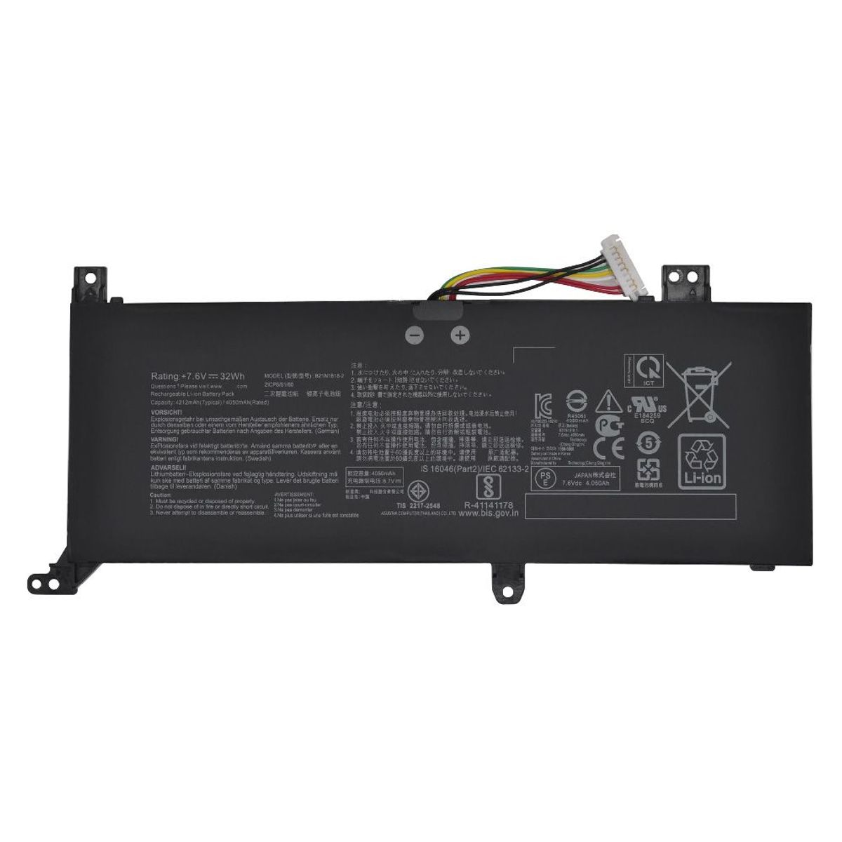 GENERICO - BATERIA PARA ASUS C21N1818 B21N1818 TYPE A 37Wh 7.7V 2 CELDAS F512FA