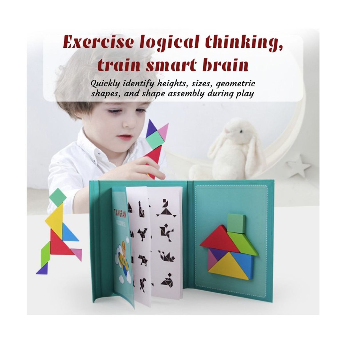 GENERICO - Juego Educativo Tangram de madera imantado