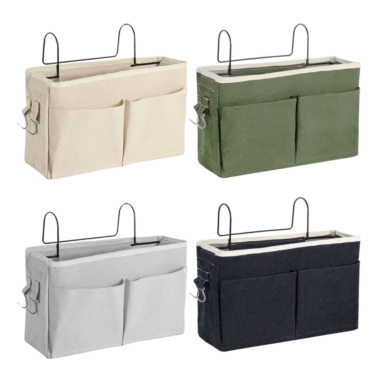 HYGGE - Cesta de Almacenamiento Colgante de Tela con Bolsillos