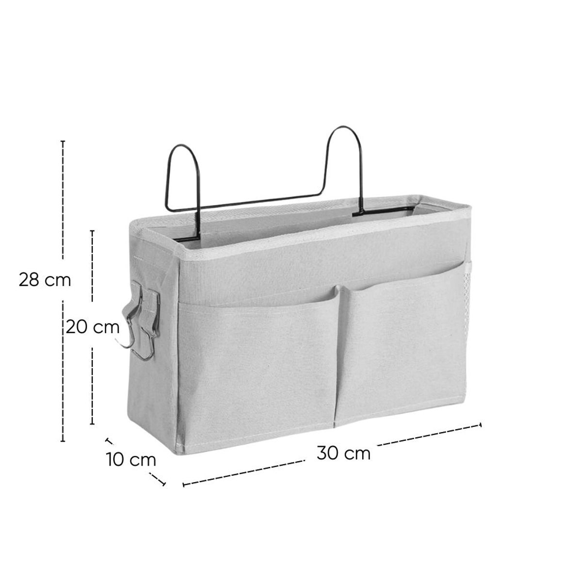 HYGGE - Cesta de Almacenamiento Colgante de Tela con Bolsillos