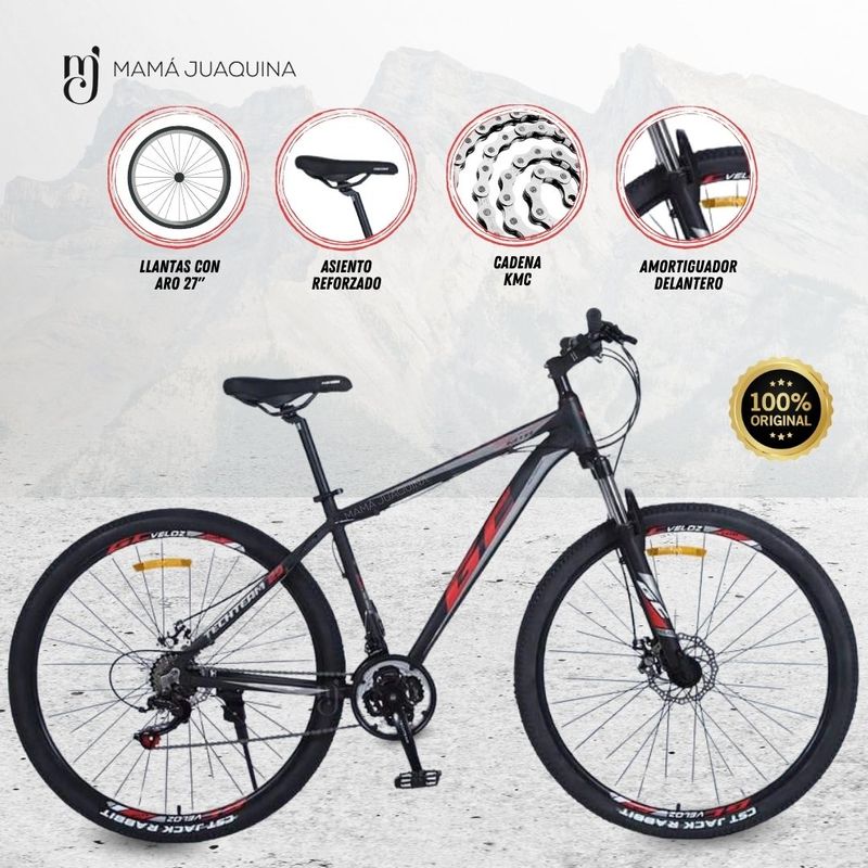 VELOX - Bicicleta Deportiva Aro 27 «TITANIUM TREK» Red