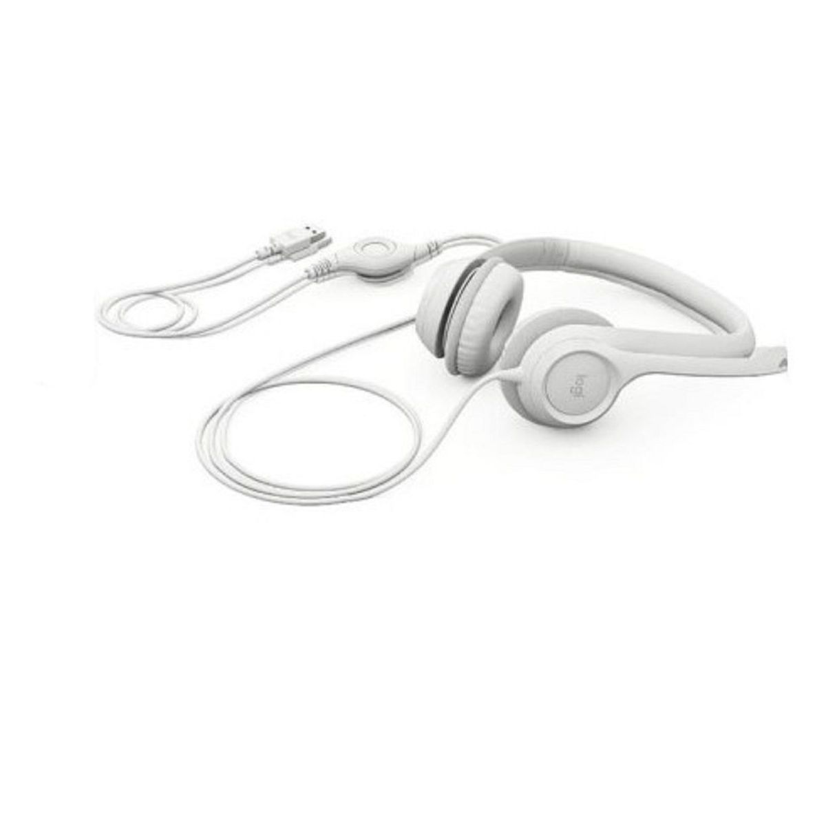 LOGITECH - Audífono con Micro Logitech H390 USB PC Blanco