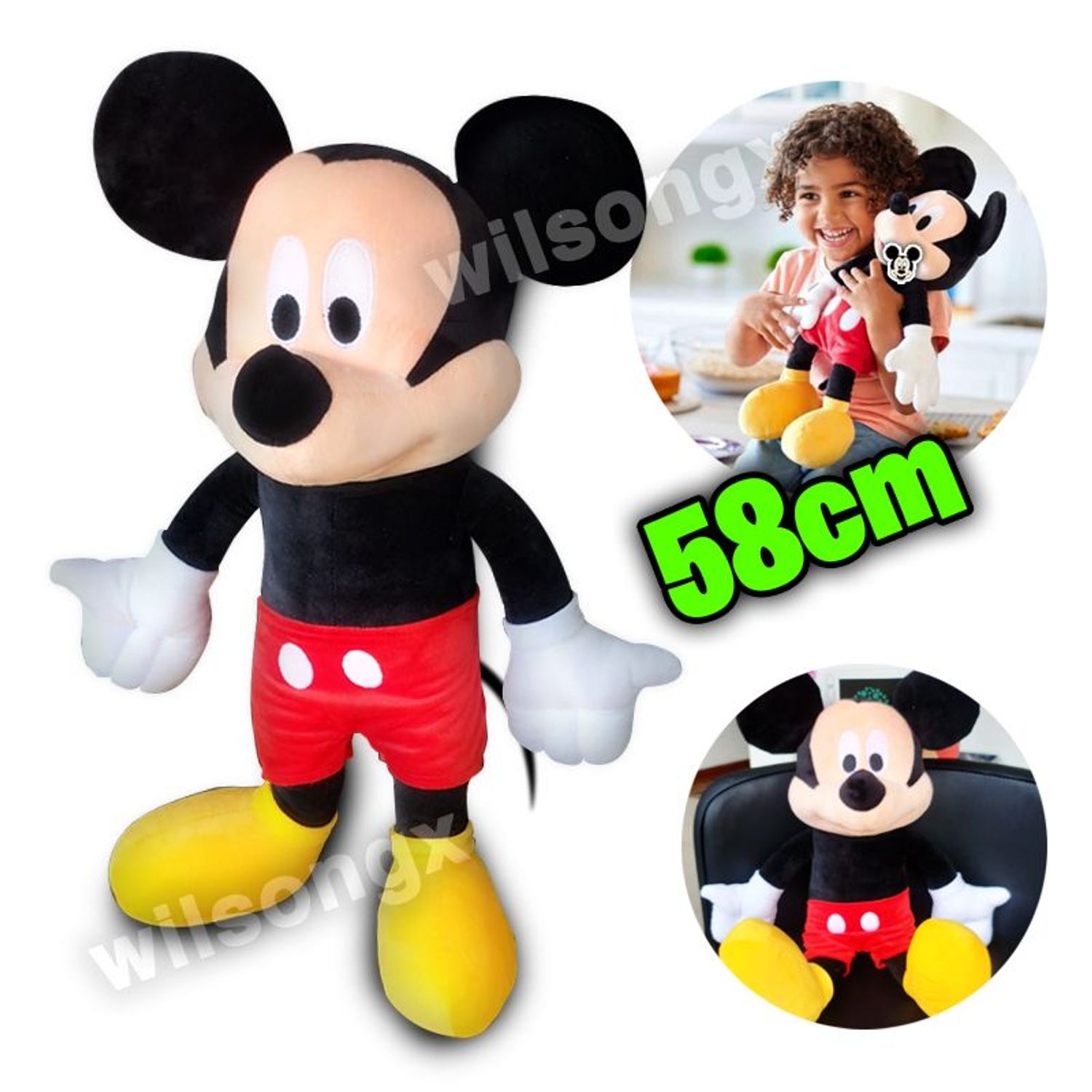 Peluche Mickey Mouse Grande 58cm Juguete Mickey Minny GENERICO