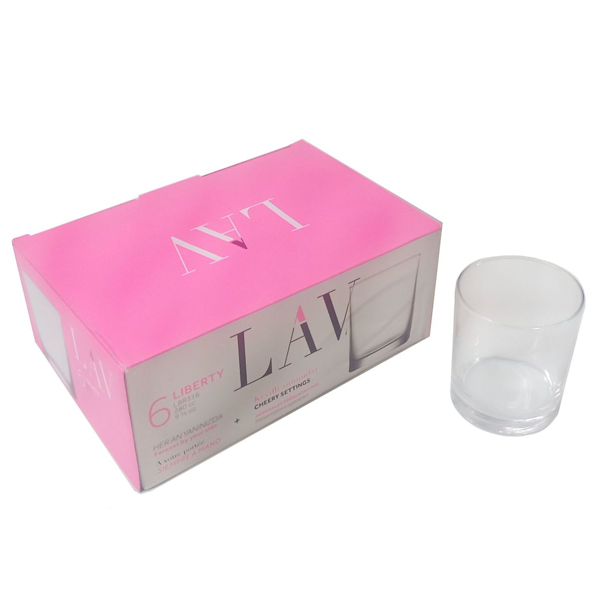 LAV - Set De Vasos de Vidrio LAV Liberty X 6 Unidades