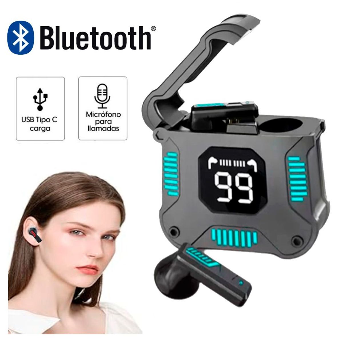 GENERICO - Audífonos Inalambricos Bluetooth 5. 3  M59 Deelior Canelación de Ruido