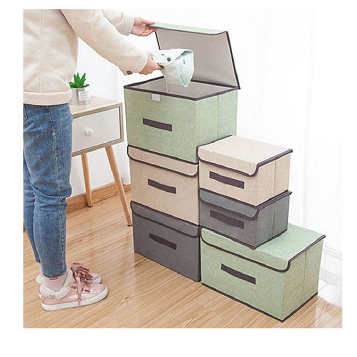 GENERICO - Organizador de almacenamiento multifuncional Color Verde