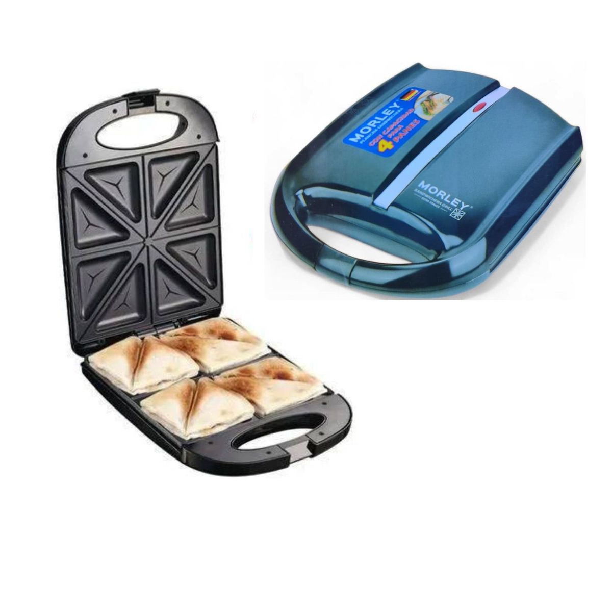 MORLEY - Sandwichera 4 Panes GH-104 de 1500 watts Morley