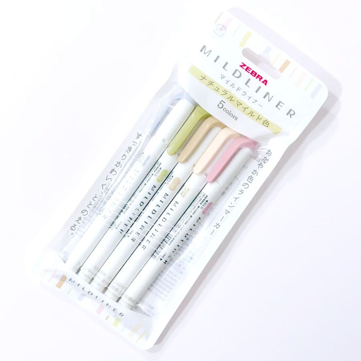 ZEBRA - Set 5 marcadores Zebra Mildliner Natural