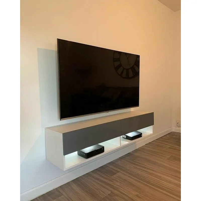 AMUEBLE - Centro de Entretenimiento FLOTANTE SAMUEL  melamina 18mm