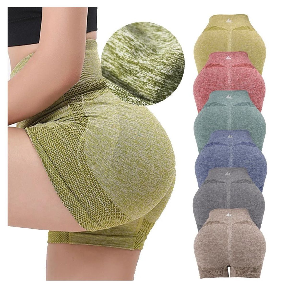 GENERICO - Short Malla Deportiva Colombiana Push Up Color Variado