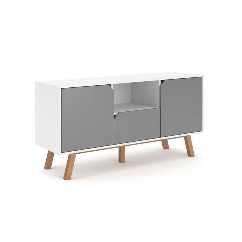 TU MESITA - Mesa de TV Moderna Burkina Gris 140cm TU MESITA
