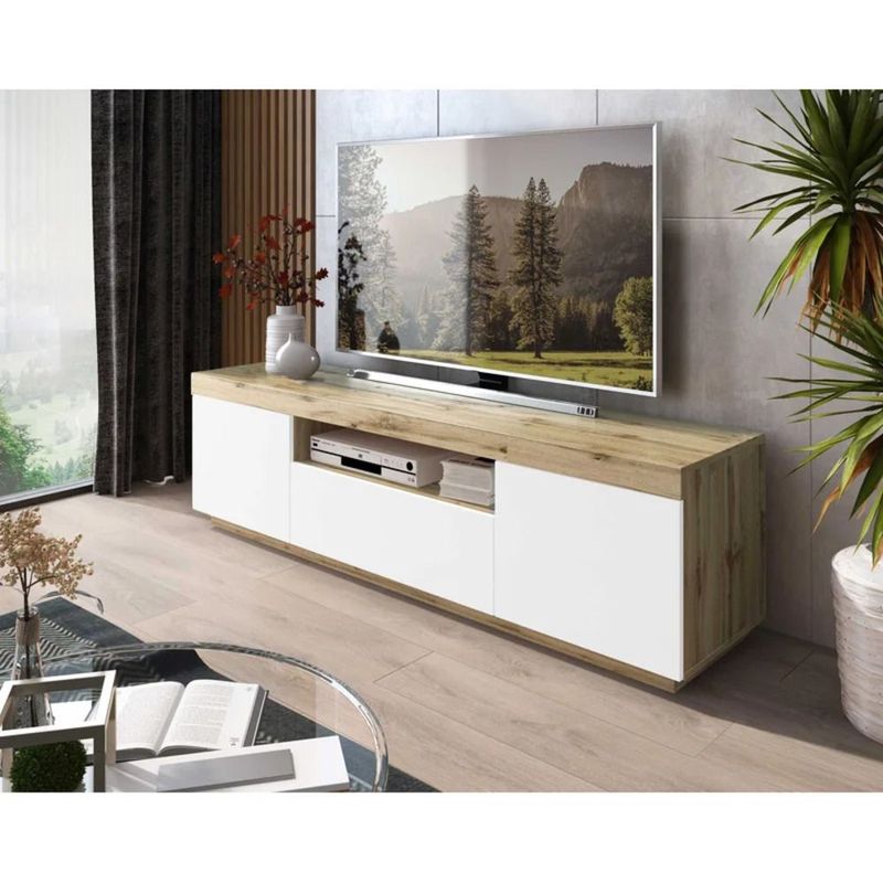 TU MESITA - Mesa de TV Moderna Liberia Blanco 170 TU MESITA