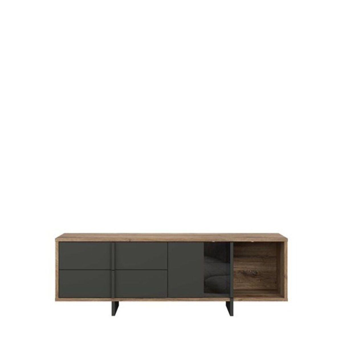 TU MESITA - Mesa de TV Moderna Lía Marrón/Negro TU MESITA