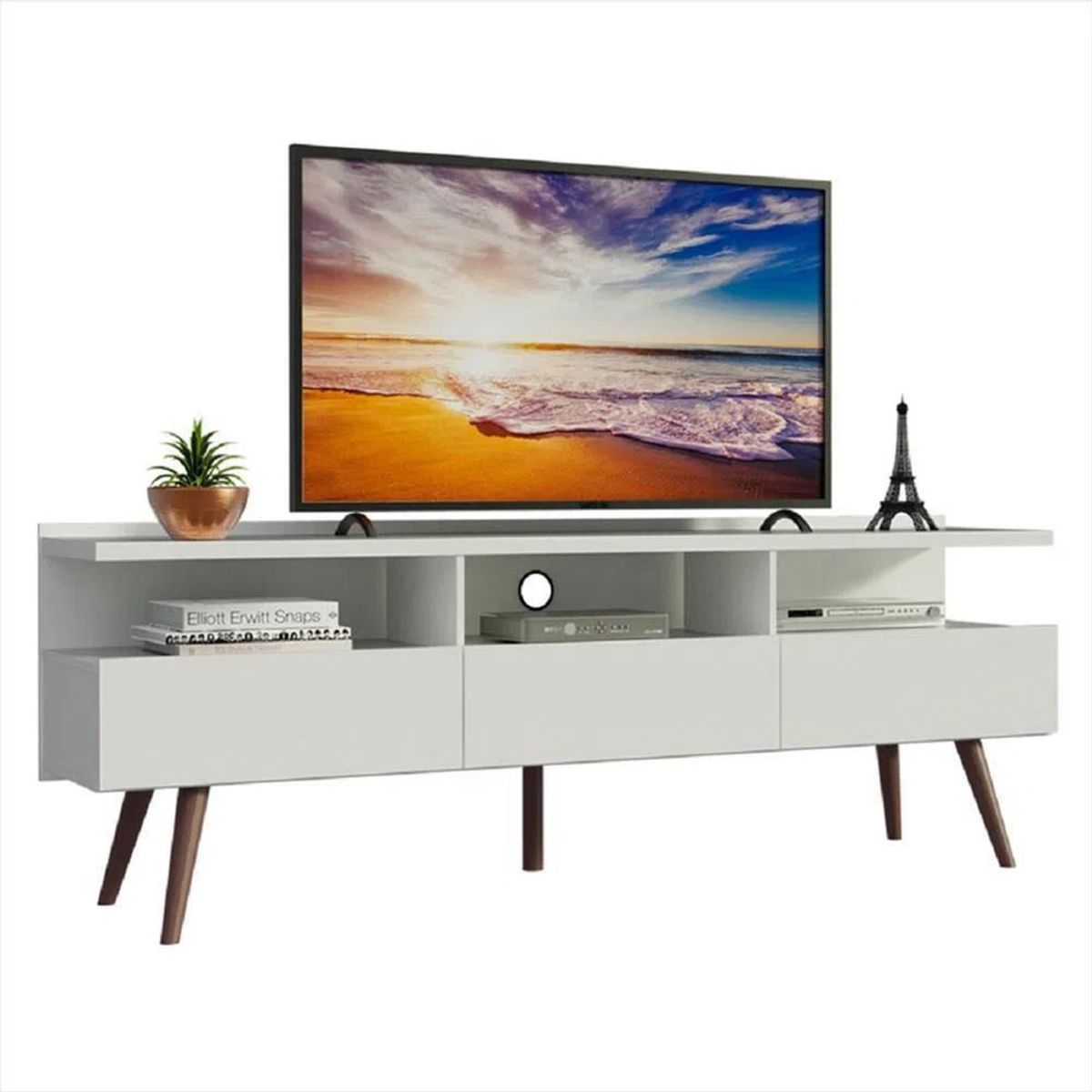 TU MESITA - Mueble para TV 3 cajones Drago color Blanco TU MESITA