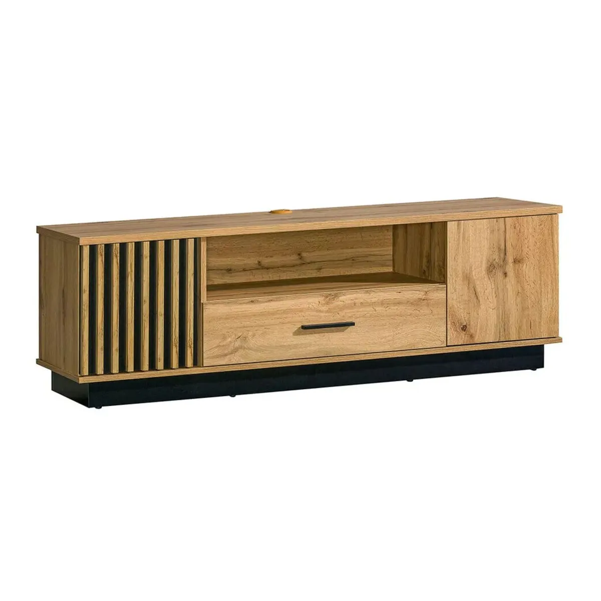 TU MESITA - Mesa de tv moderna 2 puertas 1 cajón MIrna color Duna TU MESITA