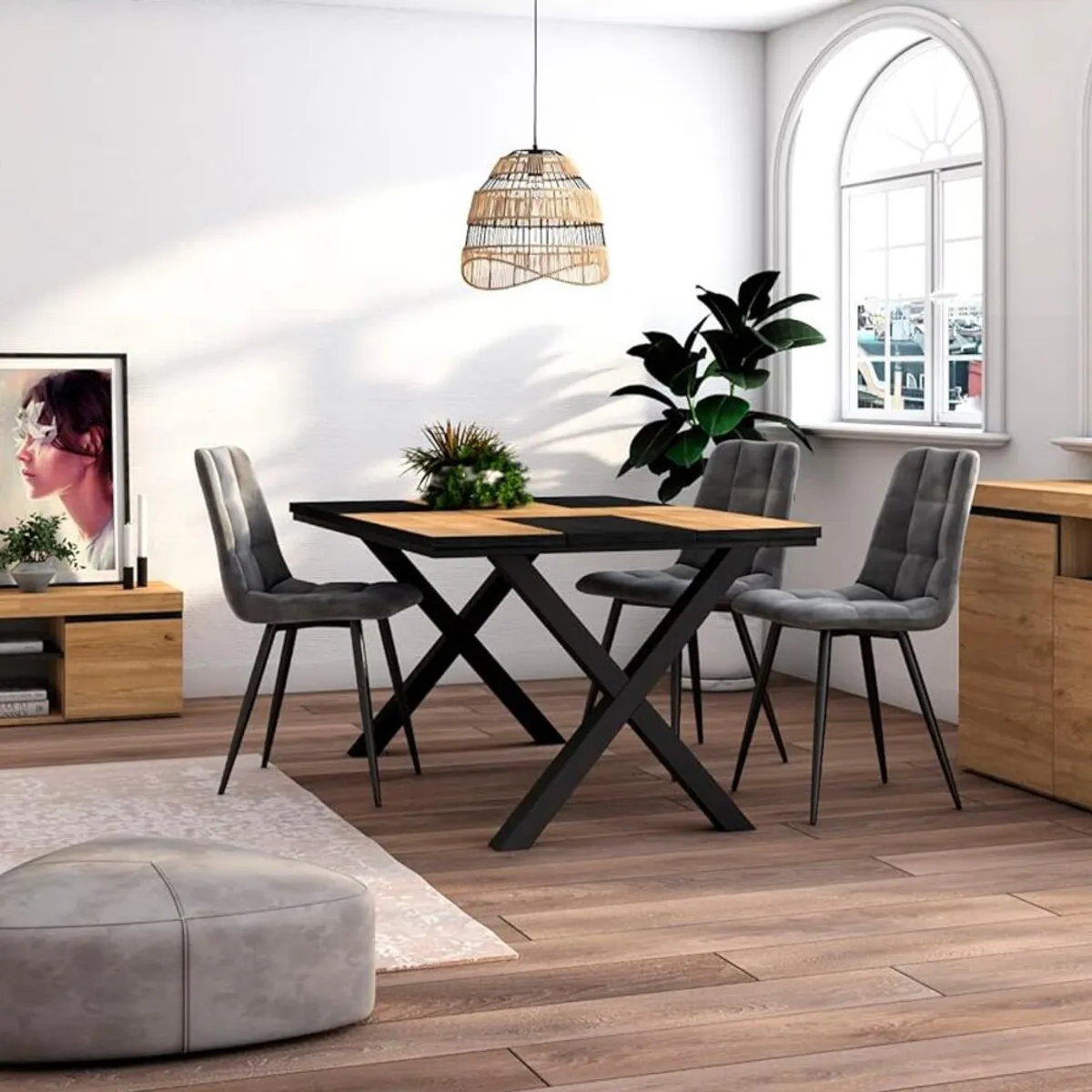 TU MESITA - Mesa para TV Rústica Leopoldo color Duna TU MESITA