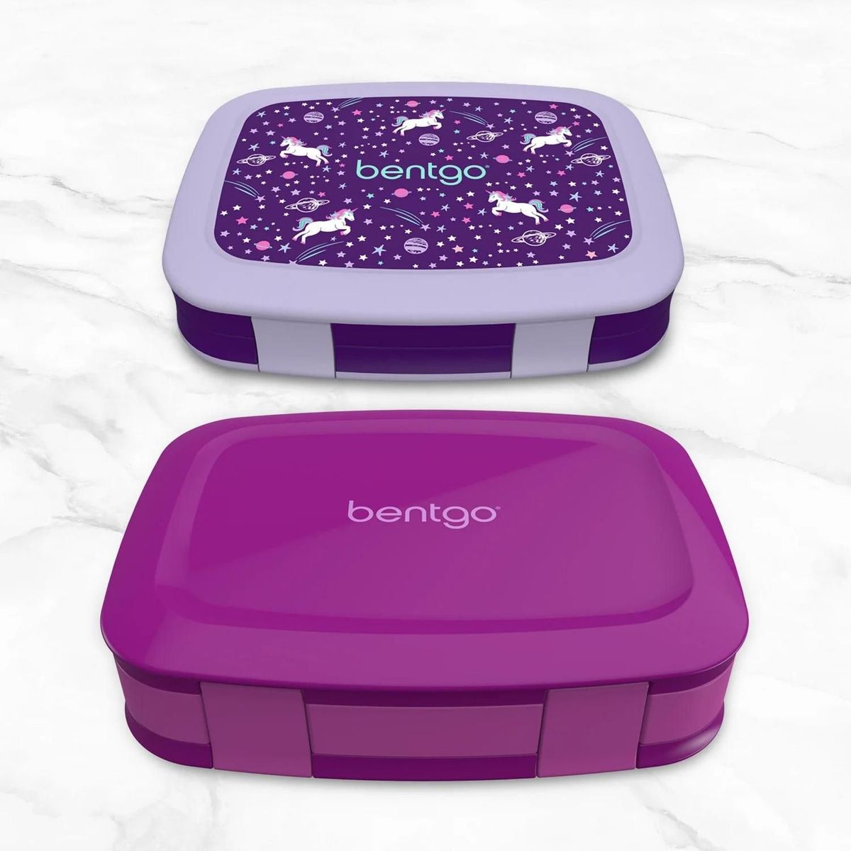 BENTGO - Set Lonchera Bentgo Kids Unicornio + Bentgo Fresh Adultos Morado_.
