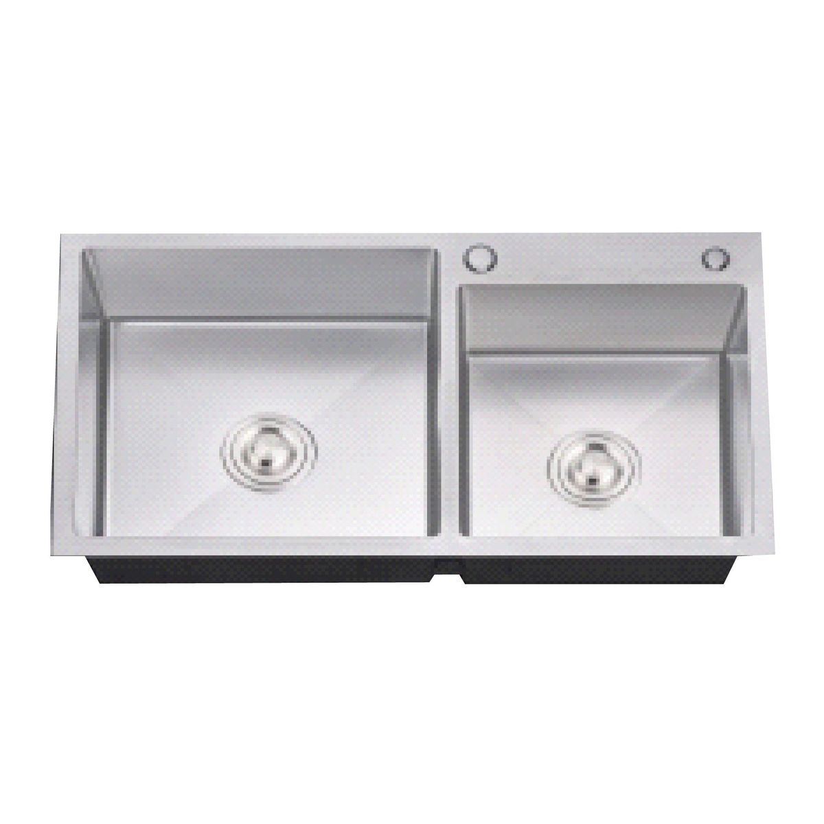 GENERICO - LAVADERO DE ACERO 2 POZA 80 x 43 CUADRADO R-INOX