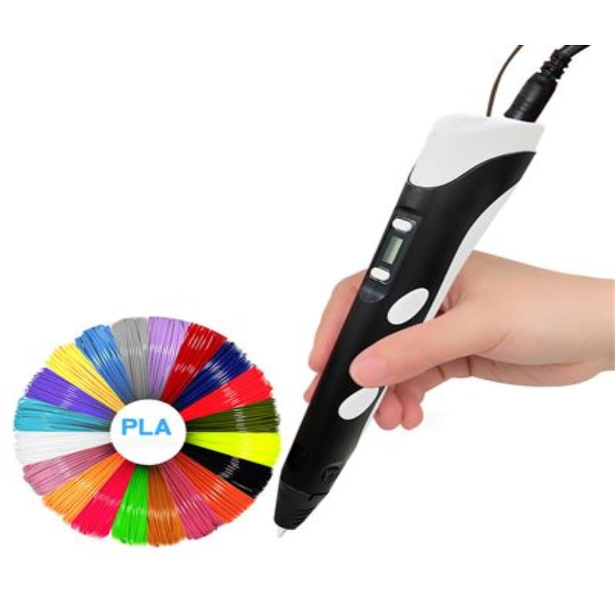 GENERICO - Lápiz lapicero 3D portátil impresión manual - Negro