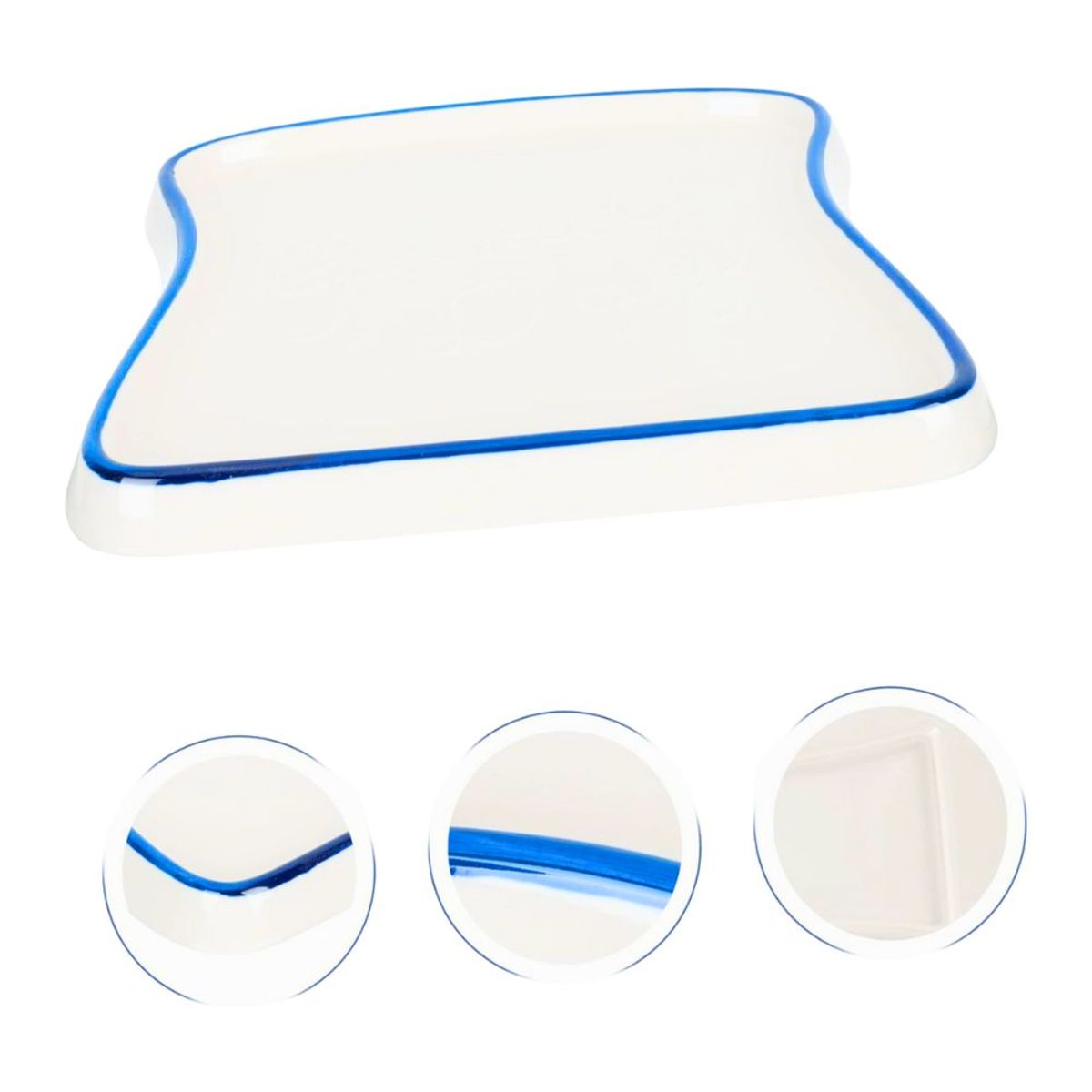 INSPIRA - Set de 2 Vajillas Plato para Desayuno Forma de Pan