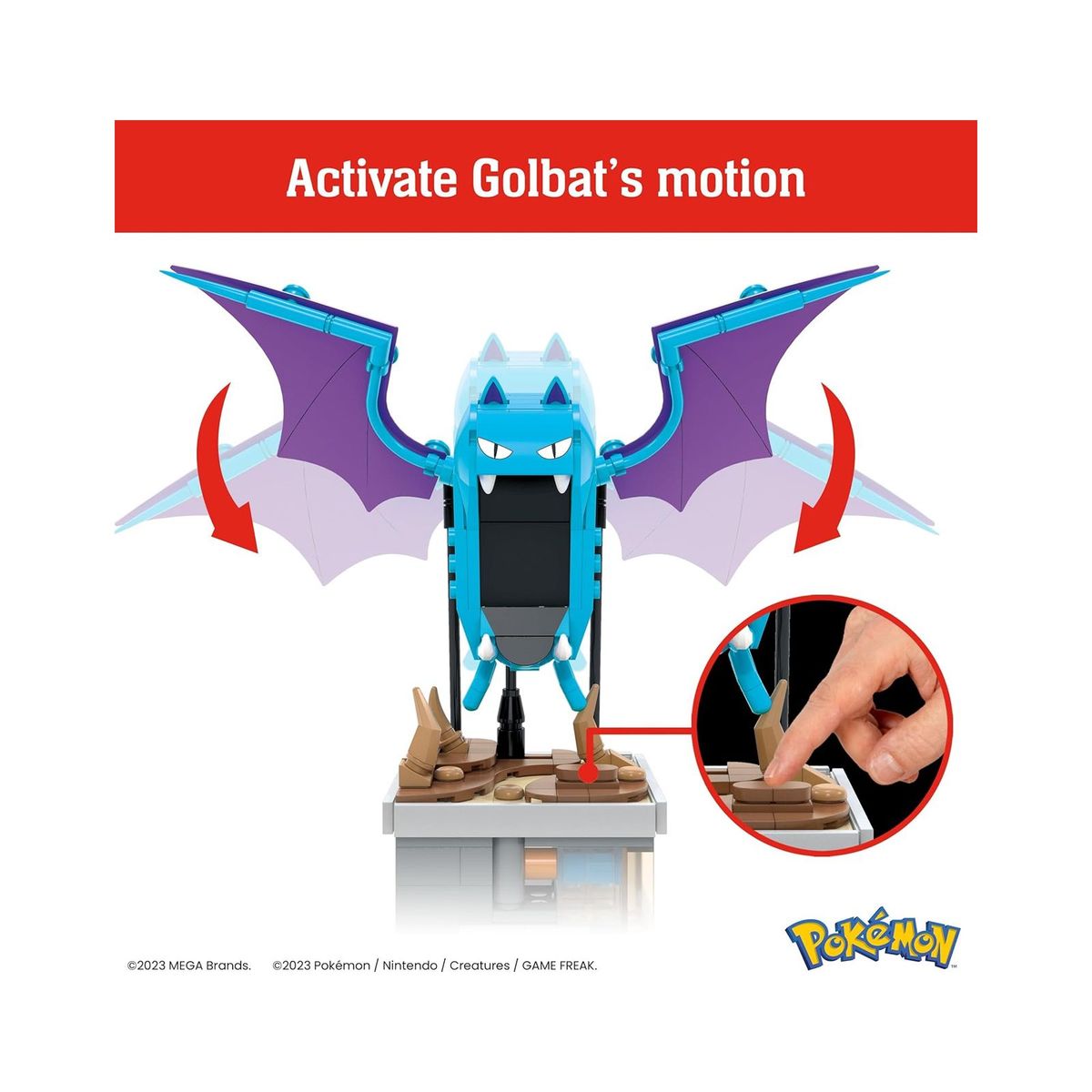 POKEMON - MEGA POKEMON GOLBAT EXCLUSIVO CON MOVIMIENTO