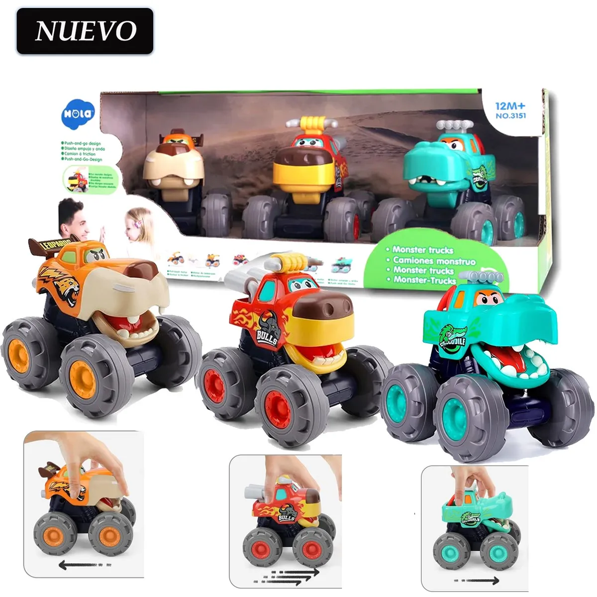 GENERICO - Juguete Camiones de Monstruo Hola 3151