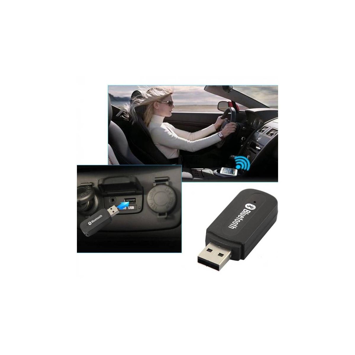 OEM - Adaptador Receptor De Audio USB BT Bluetooth Audio Stereo - Negro