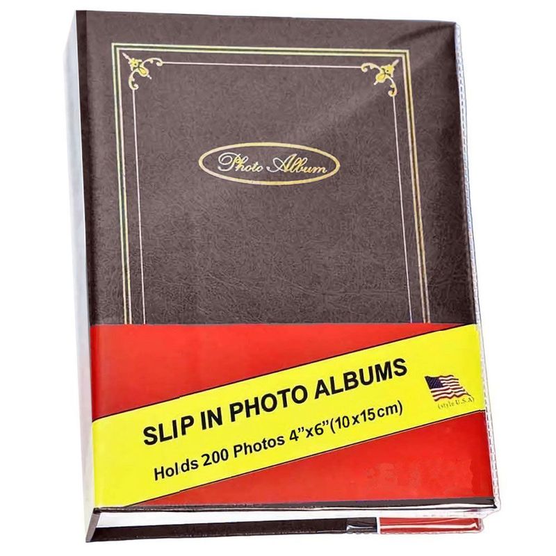 GENERICO - Álbum Para 200 Fotos Tamaño Estándar  Color Marron
