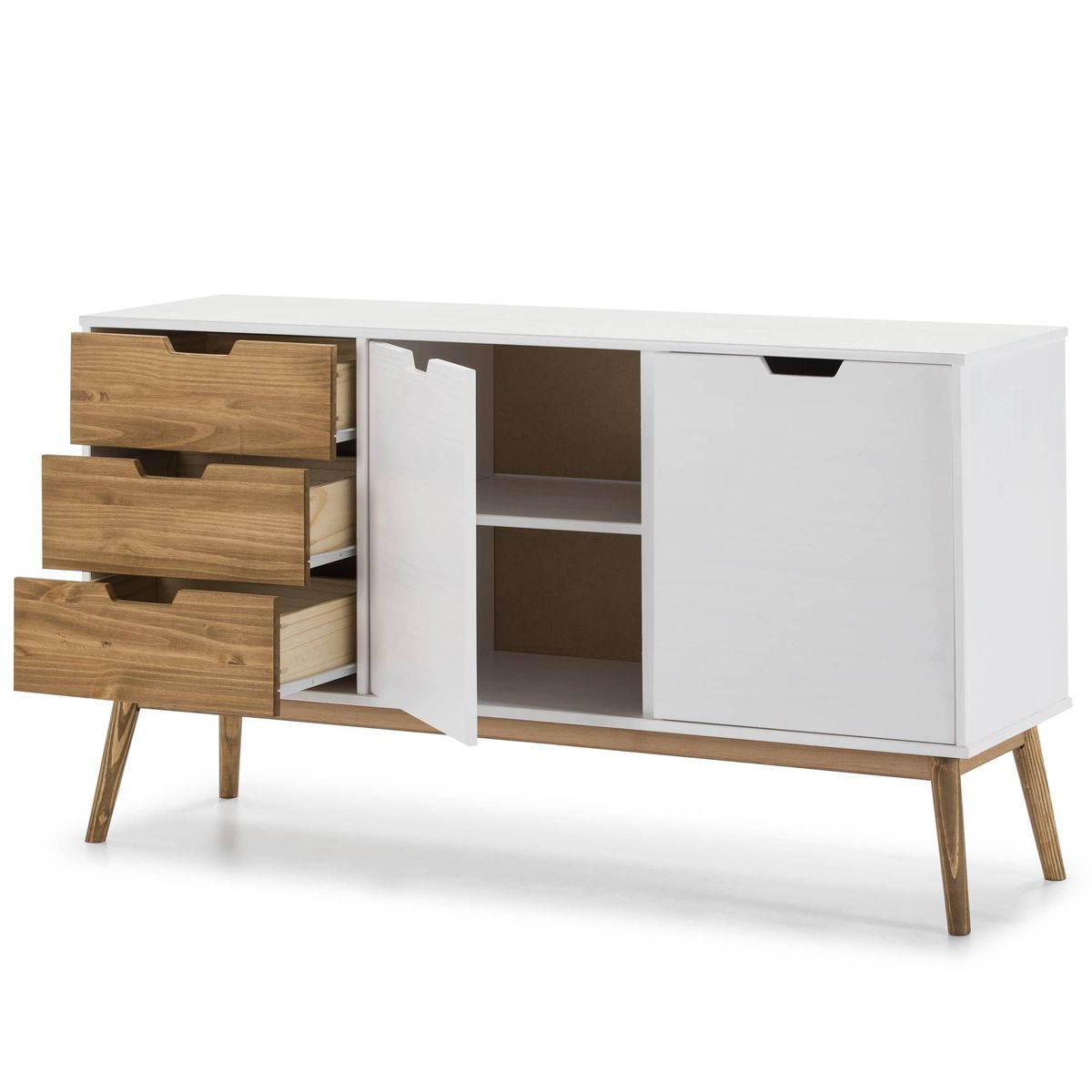 TU MESITA - Aparador Vintage Moderno Abril Blanco 140cm TU MESITA