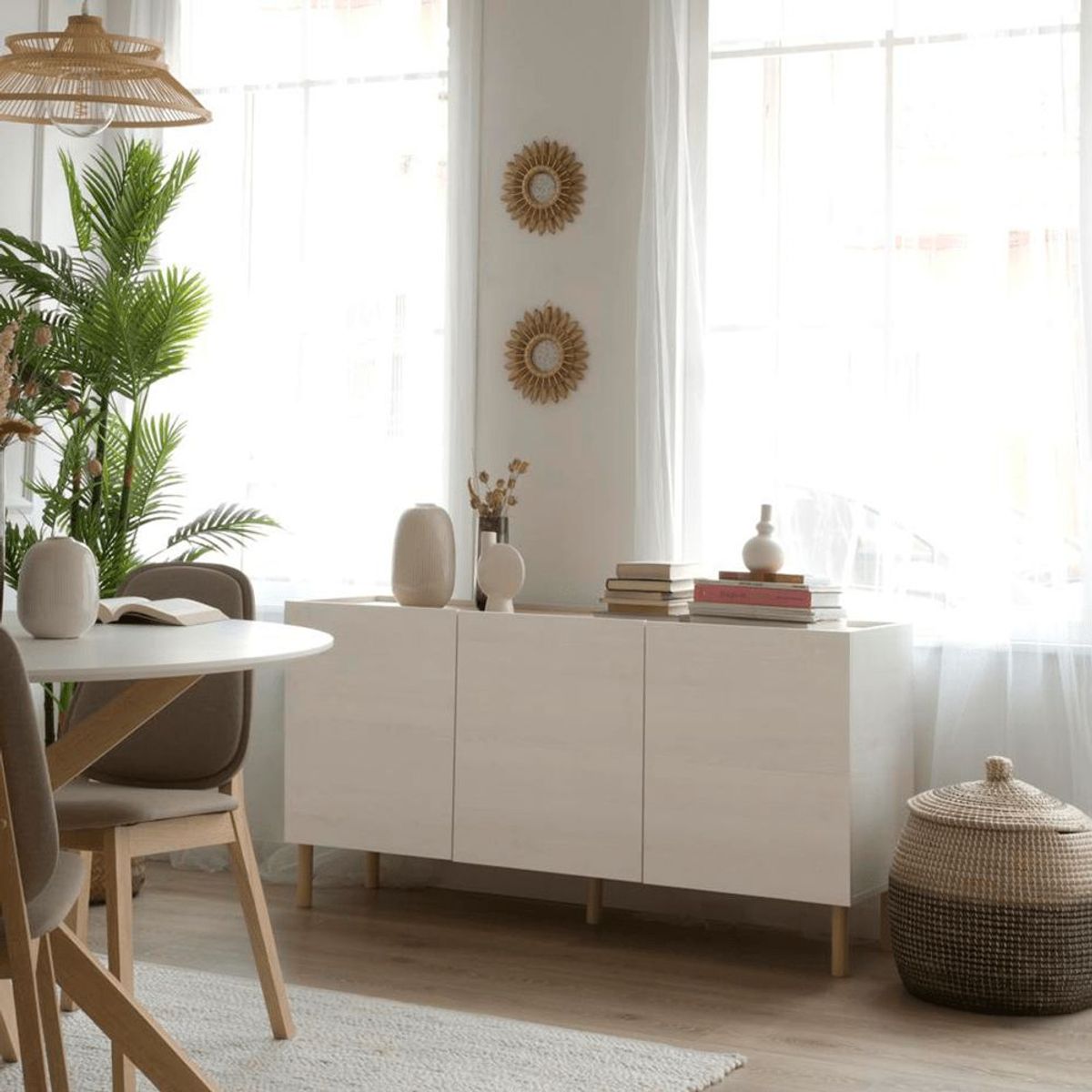 TU MESITA - Aparador Minimalista Arhbo Blanco 140 cm TU MESITA