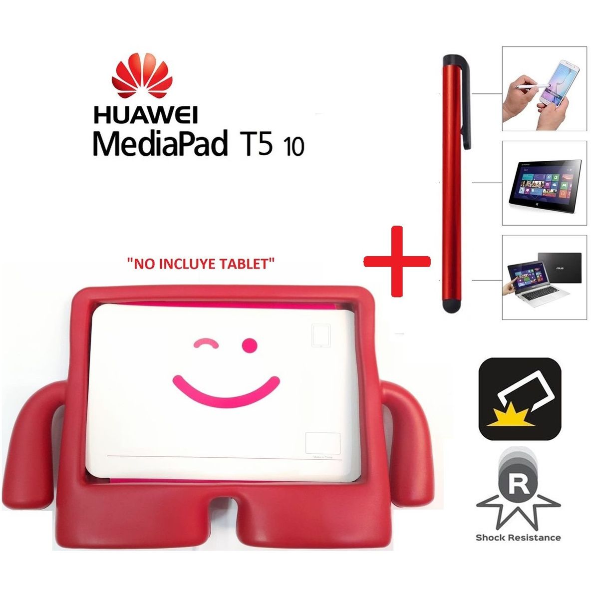 GENERICO - Funda Case Niños + Lapiz Tactil para Huawei MediaPad T5 10 Protector
