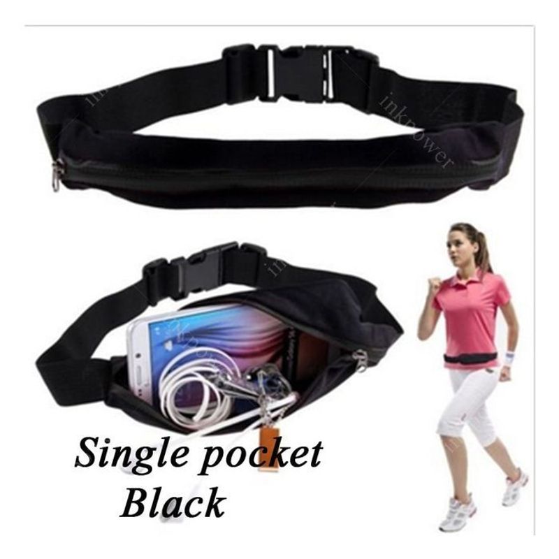 GENERICO - bolsa de cintura riñonera Fitness negro