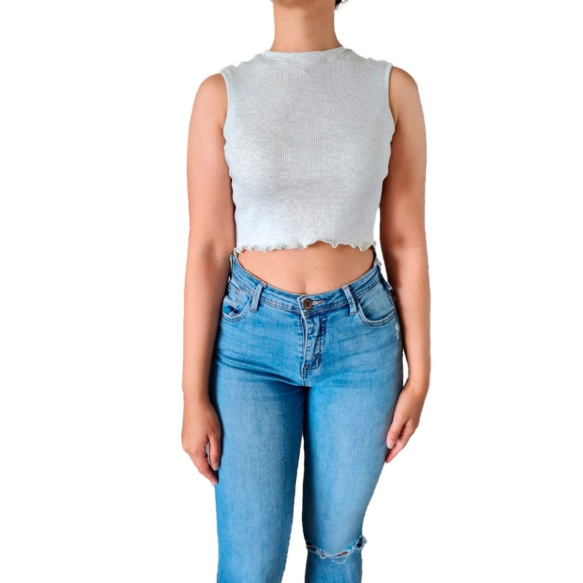 GENERICO - Polo bvd Mujer Lali - Nathalie Love It - Plomo - Gris Claro  S