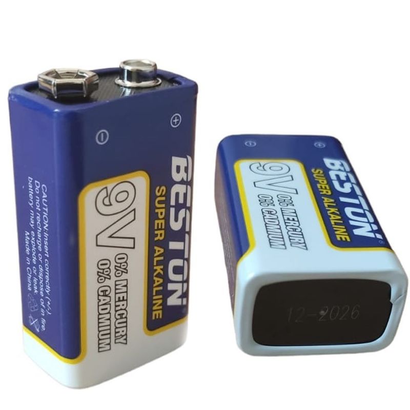 GENERICO - Batería Alcalina 9V Beston BST-6LR61-BP1 0 Cadmio y Mercurio Pila 9v