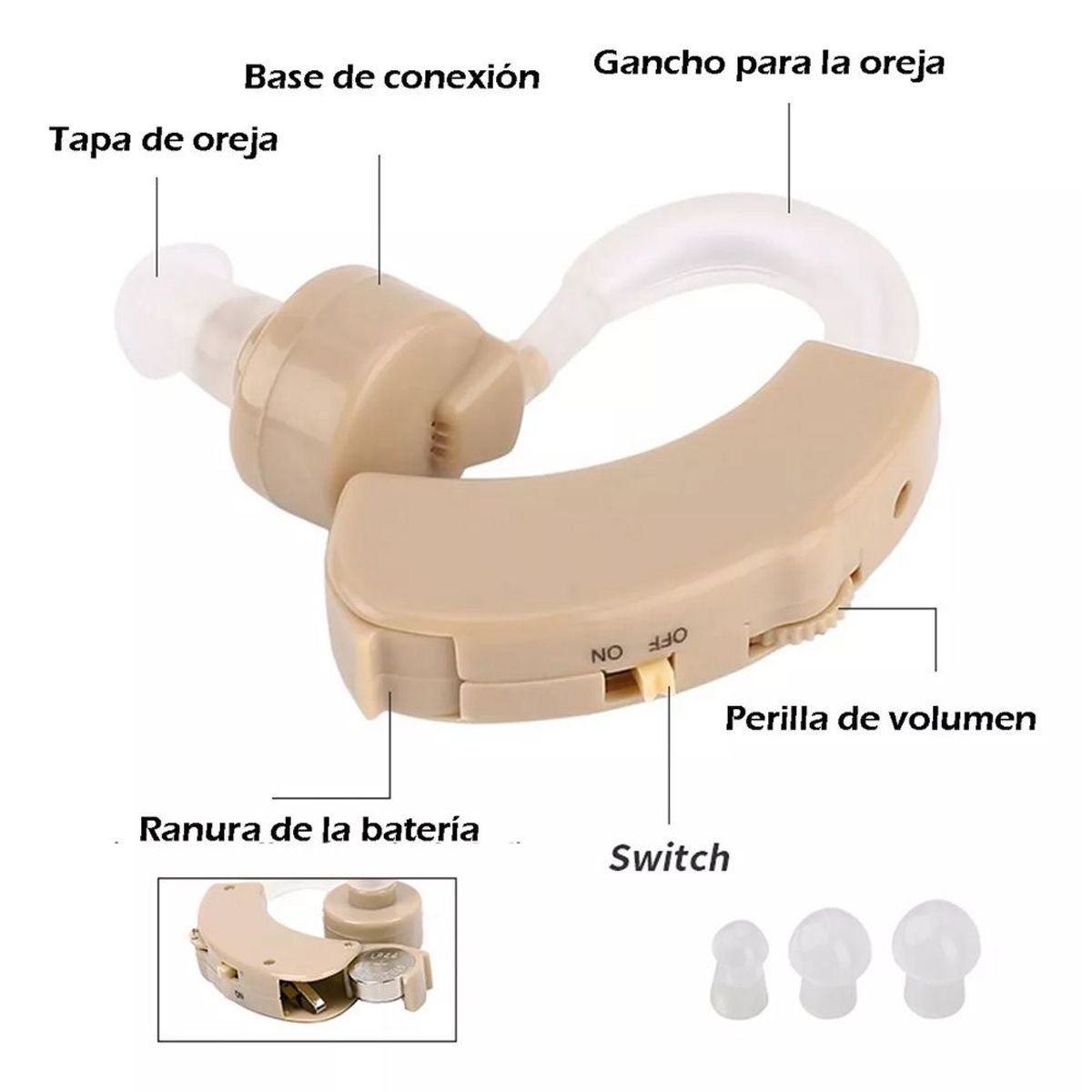 GENERICO - Audífonos Amplificador De Sonido Para Sordera
