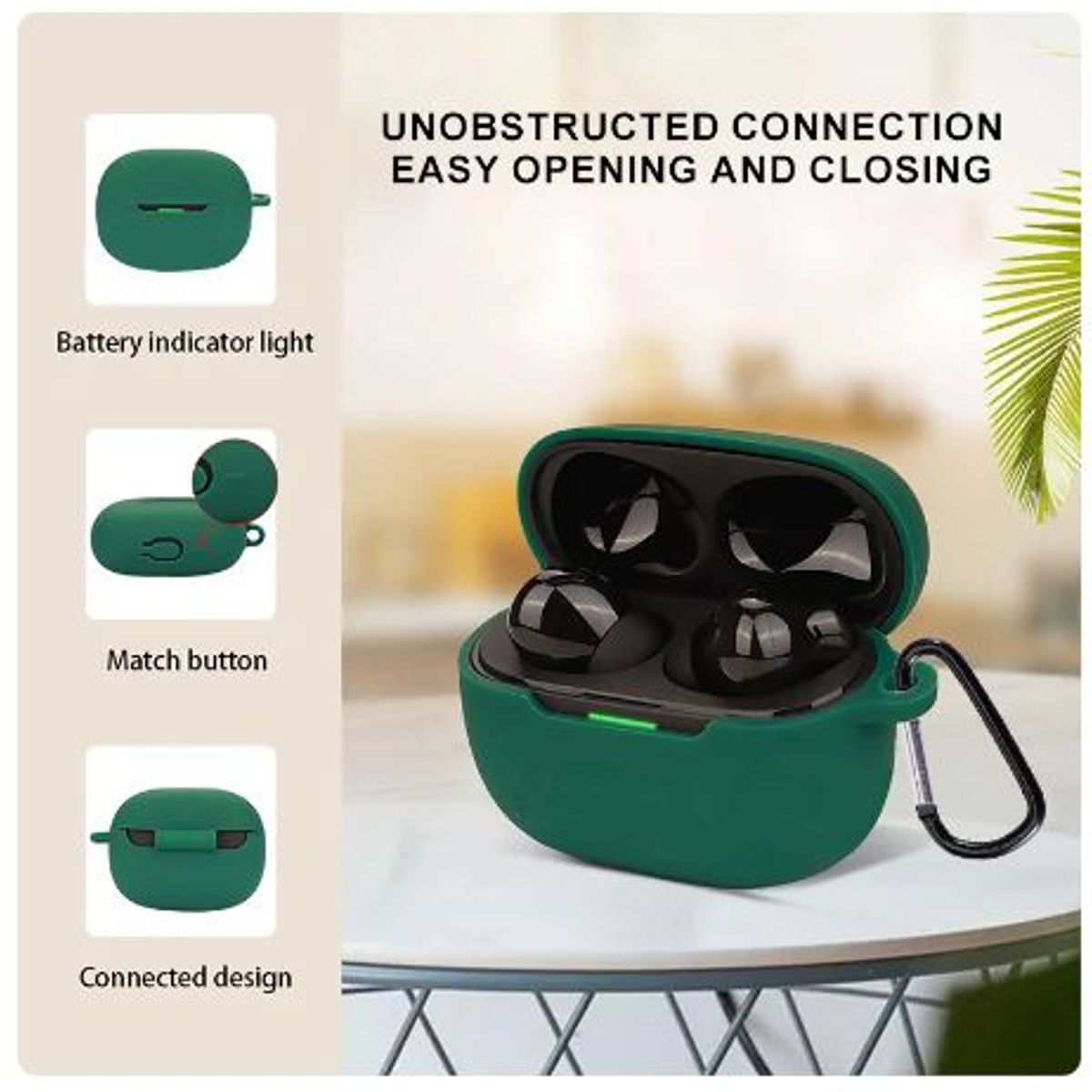 GENERICO - Funda de Silicona Para Xiaomi Redmi Buds 5 Pro - Verde Militar