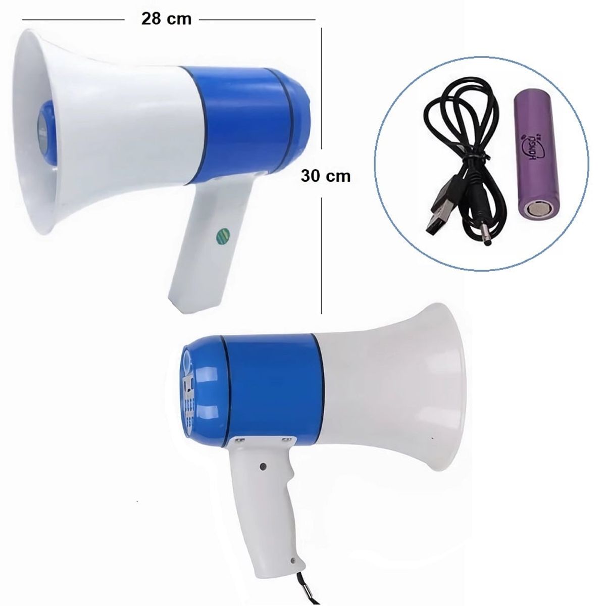 CAFINI - Megáfono Cafini 30W BluetoothUSBGrabador Batería Recargable