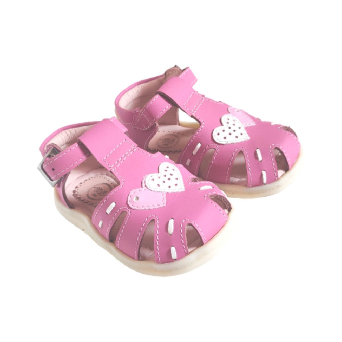 GENERICO - SANDALIA CUERO NIÑA CREATIVA CHICLE