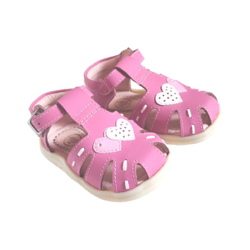 GENERICO - SANDALIA CUERO NIÑA CREATIVA CHICLE