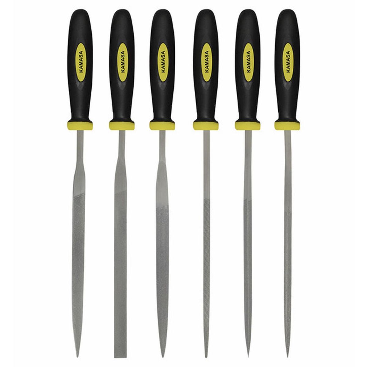 KAMASA - Juego de Limas 3 x 140 Negro 6 Piezas Kamasa KM456