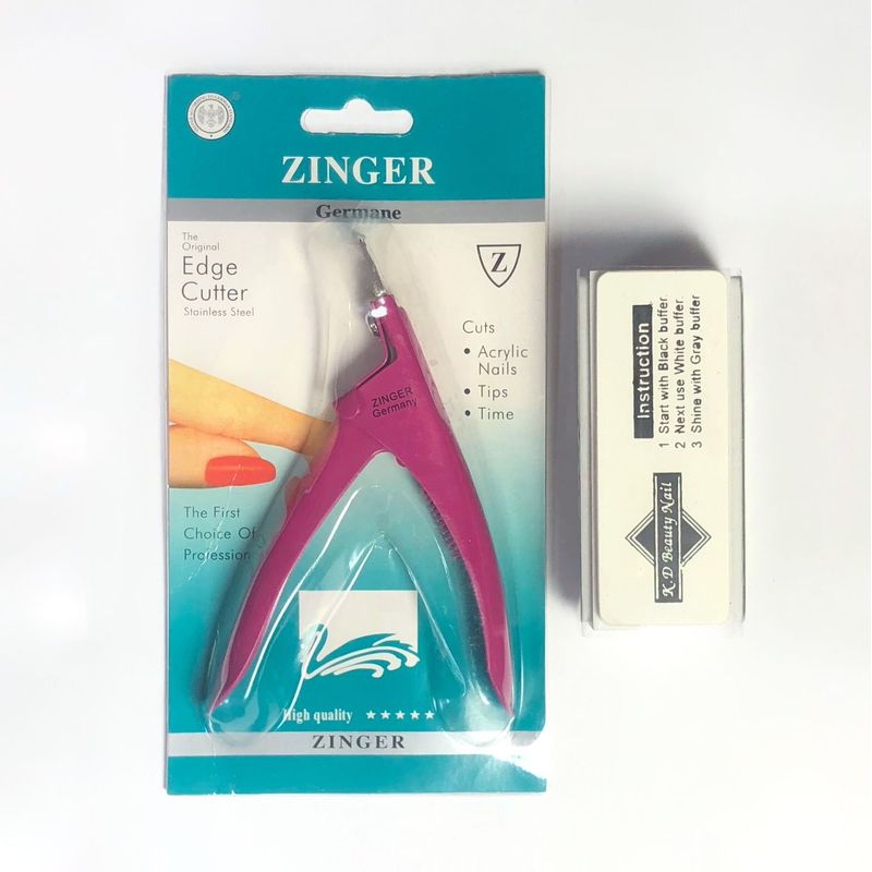 GENERICO - Corta Tips Zinger con Lima Buffer Pulidora