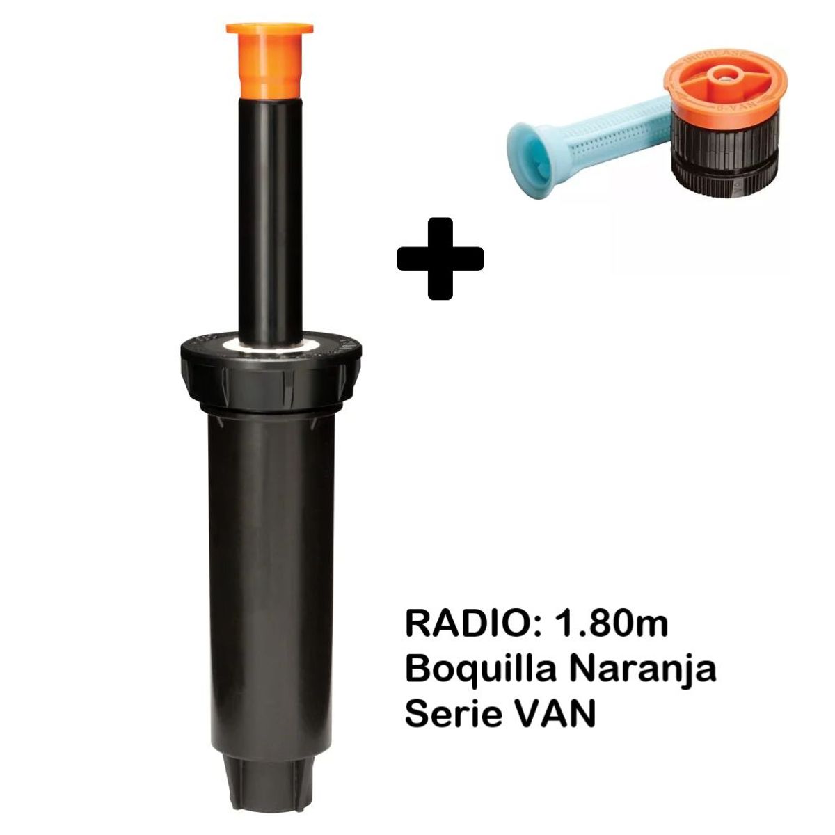 RAINBIRD - ASPERSOR - ROCIADOR EMERGENTE SERIE 1804 DE 1-2, R=1.80m