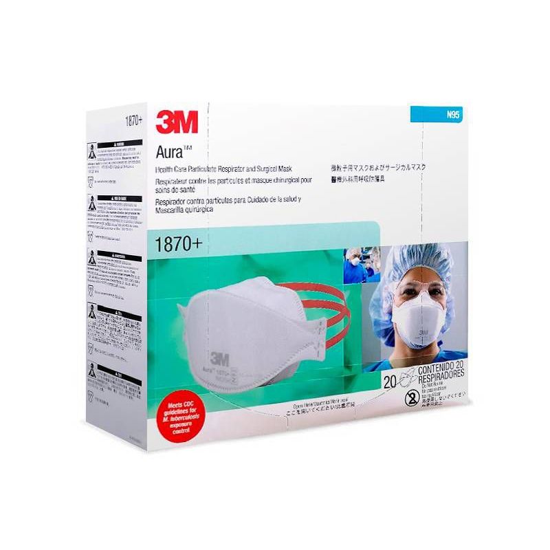 3M - Mascarilla N95 3M 1870 AURA (Caja x 20 Und)