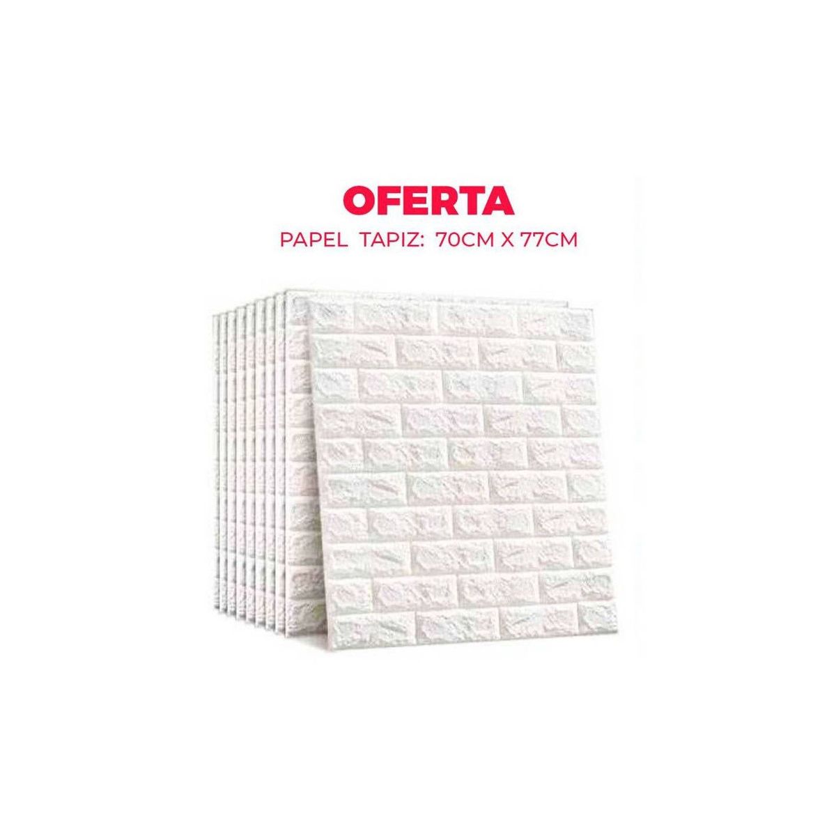 GENERICO - Papel tapiz autoadhesivo diseño de ladrillo 3d decorativo