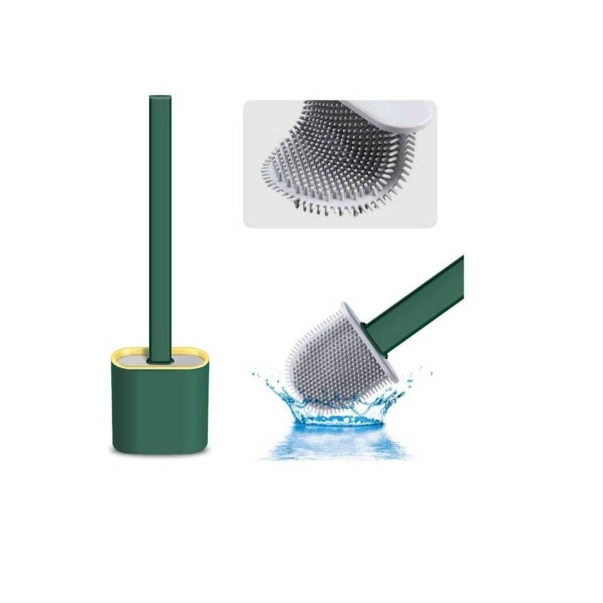 SM - Cepillo Silicona Baño o Fregadero Verde Oscuro