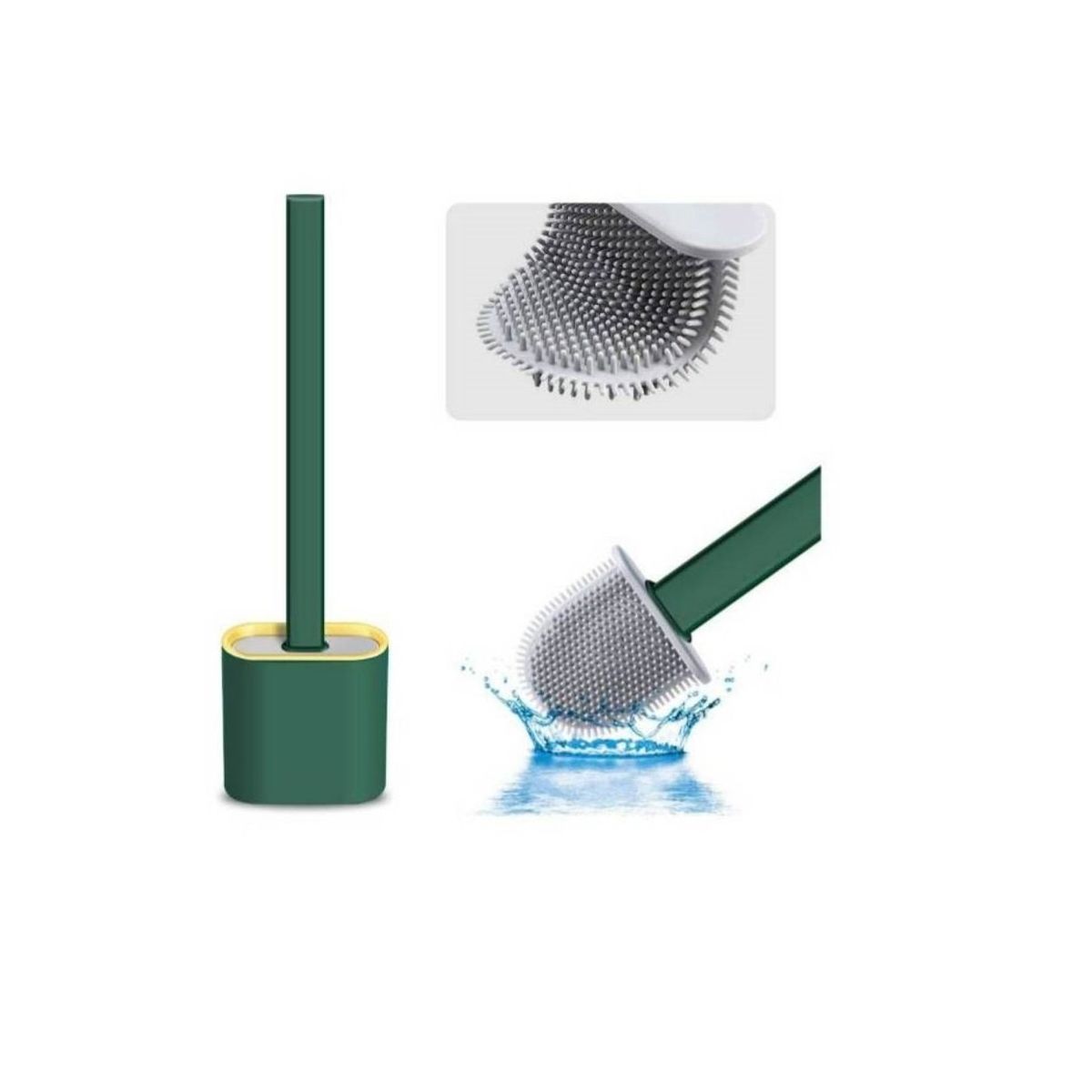 SM - Cepillo Silicona Baño o Fregadero Verde Oscuro