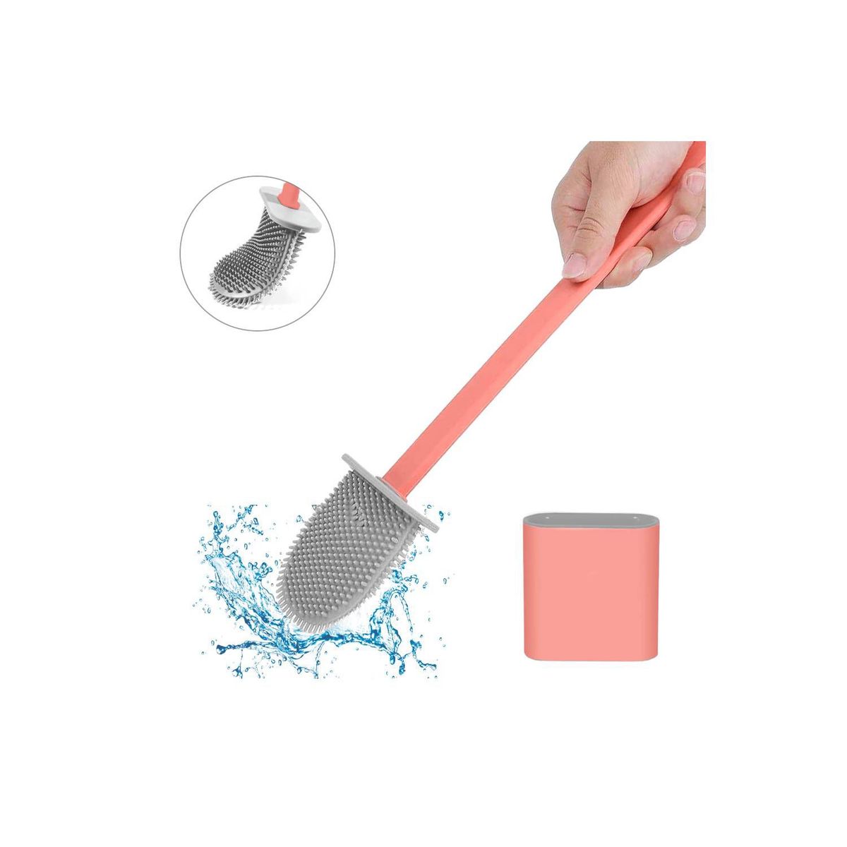 SM - Cepillo de Silicona Baño o Fregadero - Color Melon