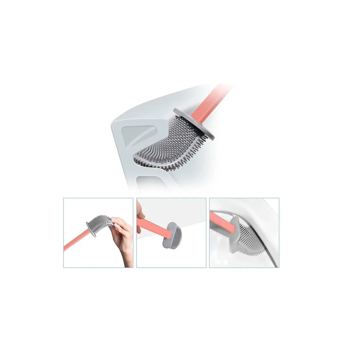 SM - Cepillo de Silicona Baño o Fregadero - Color Melon