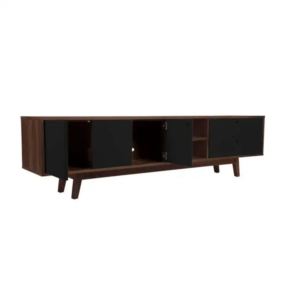 TU MESITA - Mueble para Tv moderna Dino color Negro/Marron TU MESITA